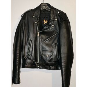 X ELEMENT Women Black genuine Leather MOTORCYCLE Jacket Size Large